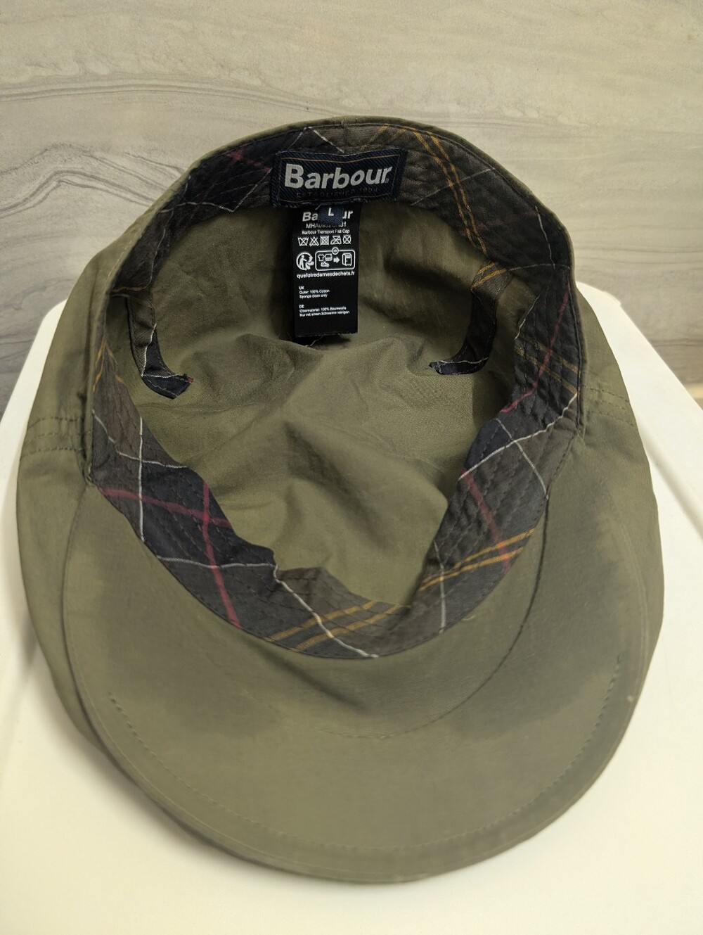 BARBOUR Olive Flat Transport Hat - Picture 10 of 16